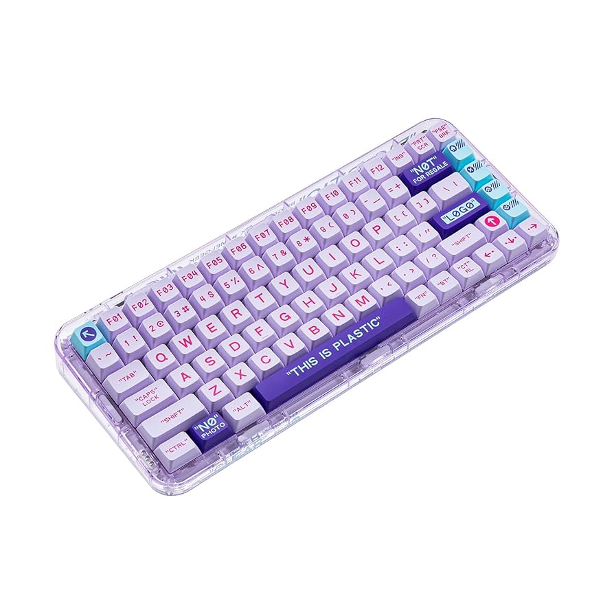 MelGeek Mojo84 Vaporwave Transparent Mechanical Keyboard